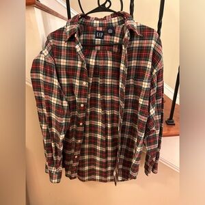GAP Men's Multicolor Plaid Button Down Shirt